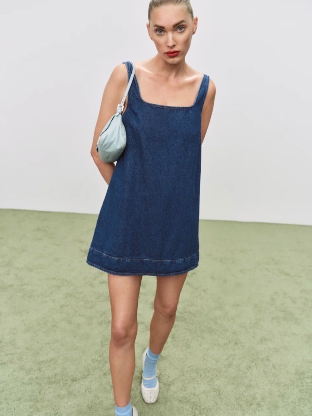 Reformation Myla Denim Mini Dress Size Small